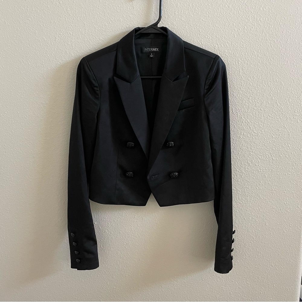 Intermix crop blazer